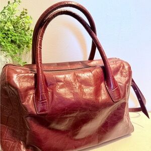 Cole Haan Deep Plum Leather Satchel